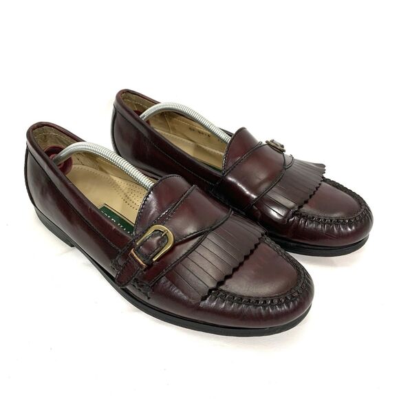 Cole Haan Pinch Shoes Loafers Buckle Kiltie Round Toe Comfort Burgundy Mens 12 D main image 5